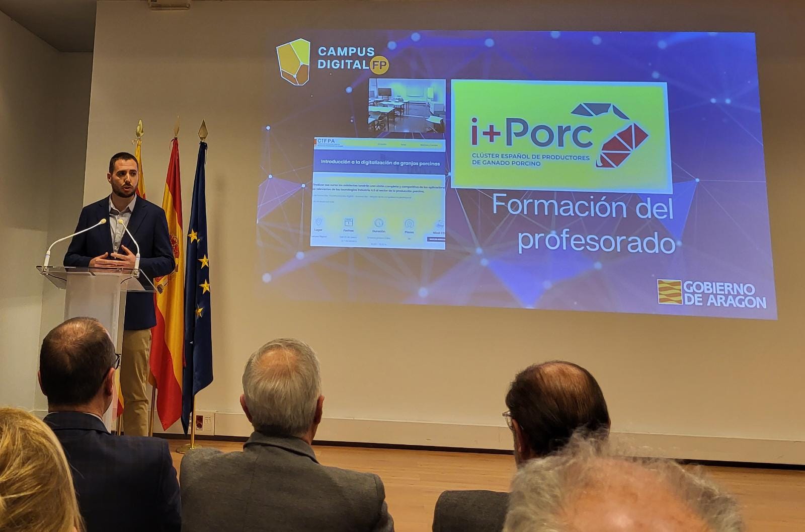 i+porc Cluster español de productores de ganado porcino i+Porc y OPP inauguran el Campus Digital A.0 del Gobierno de Aragón para la FP