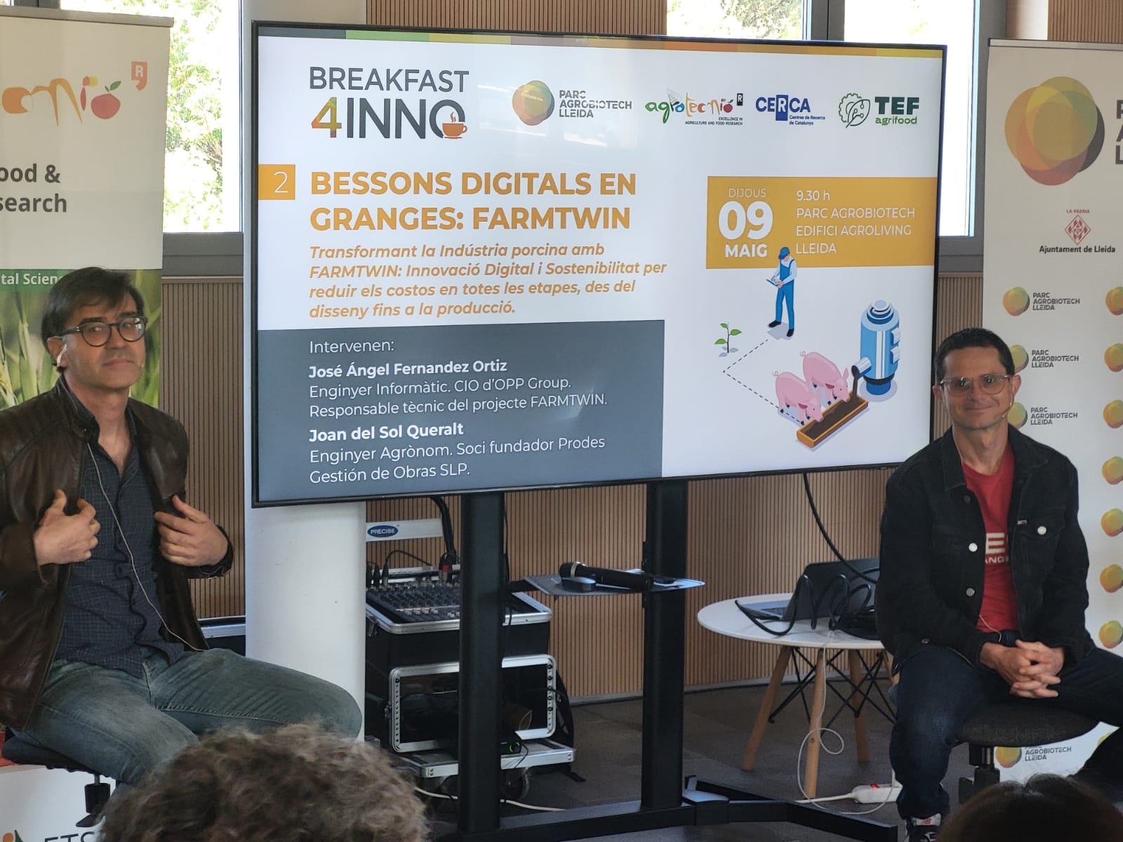 Presentación del proyecto FarmTwin en el Breakfast4Inno organizado por Parc Agrobiotech Lleida y Agrotecnio
