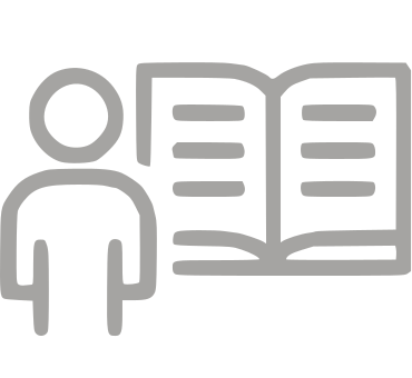 i+porc Cluster español de productores de ganado porcino Icono formación y capacitación: hombre y libro